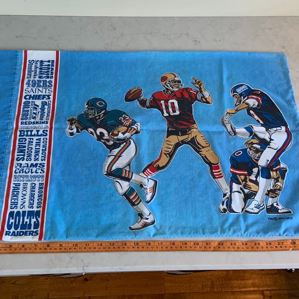 5/$25 Two Vintage Football Pillowcases NFL